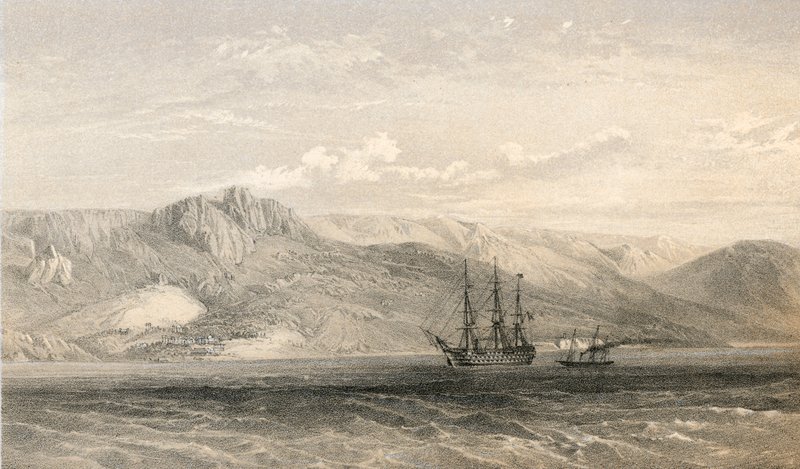 Prins Woronzoffs palads, nær Jalta på den sydlige kyst af Krim af William Crimea Simpson