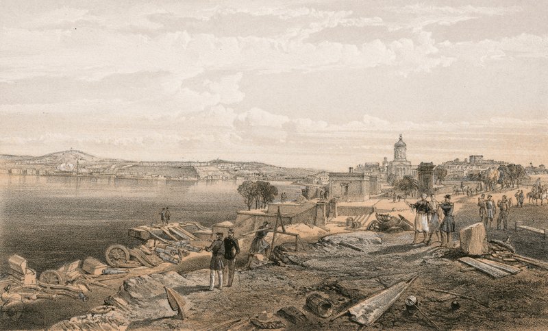 Sebastopol fra bagsiden af Fort Nicholas, ser mod syd af William Crimea Simpson