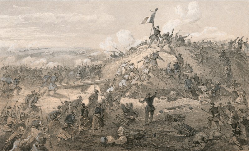 Angrebet på Malakoff af William Crimea Simpson