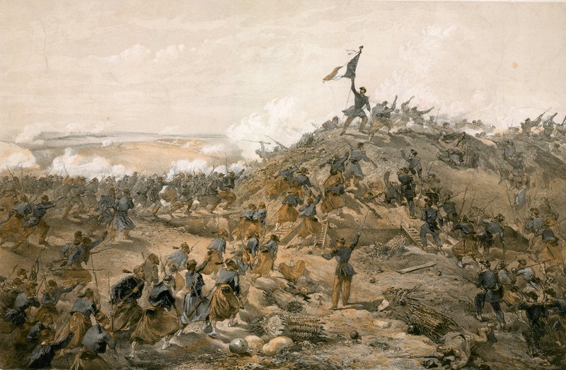 Angrebet på Malakoff af William Crimea Simpson