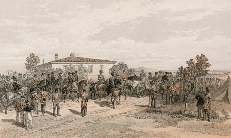 Lord Raglans begravelseskortege forlader hovedkvarteret af William Crimea Simpson