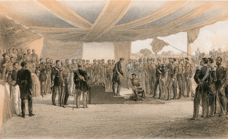 Investeringen af badets orden ved den britiske hærs hovedkvarter før Sebastopol af William Crimea Simpson