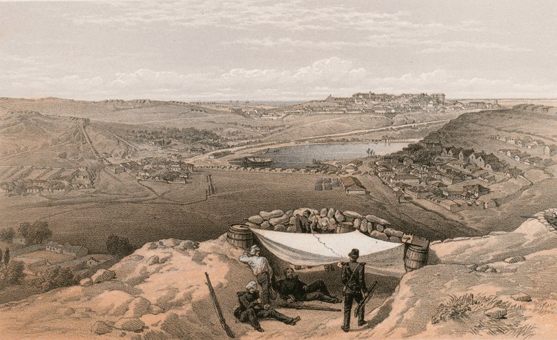 Byens batterier eller indre fæstningsværker i Sebastopol, 23. juni 1855 af William Crimea Simpson
