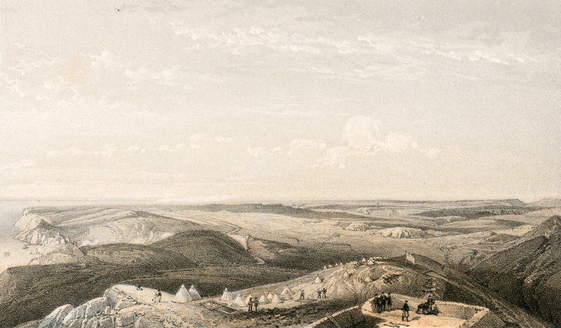 Udsigt fra højderne over Balaklava mod Sebastopol af William Crimea Simpson