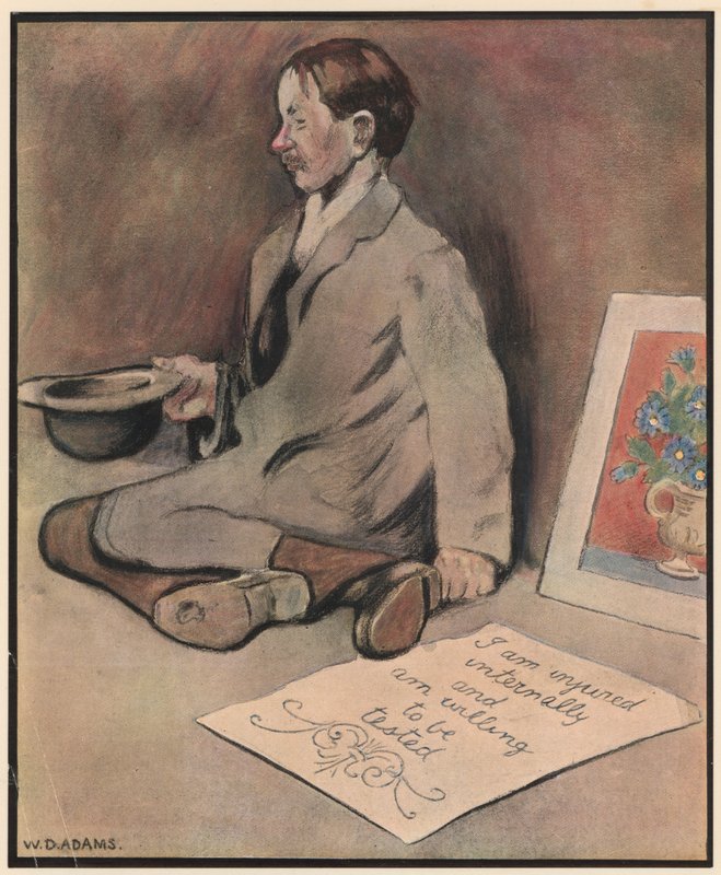 Fortovskunstneren, "Kobber til farvet kridt" (farve litho) af William Dacres Adams