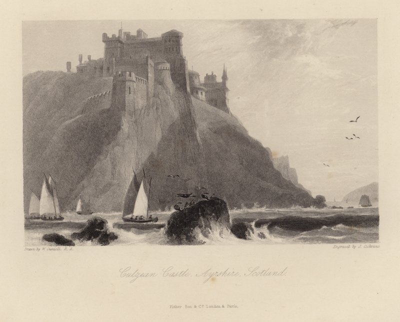 Culzean Castle i Ayrshire i Skotland af William Daniell