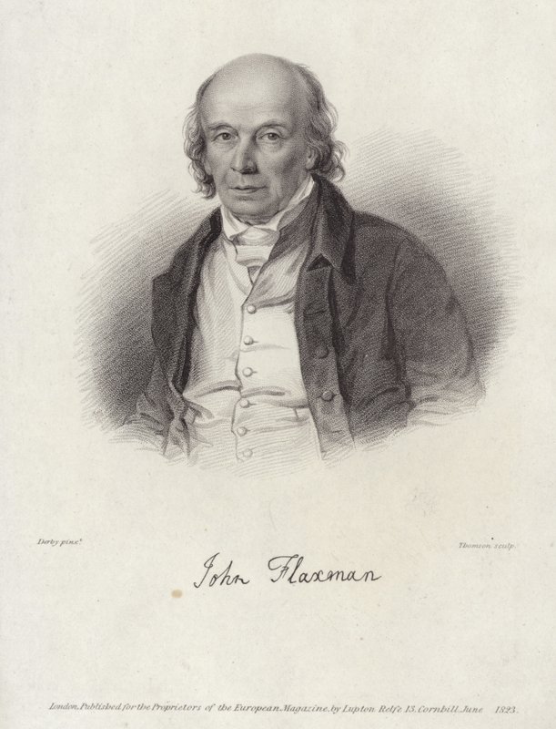 Portræt af John Flaxman af William Derby