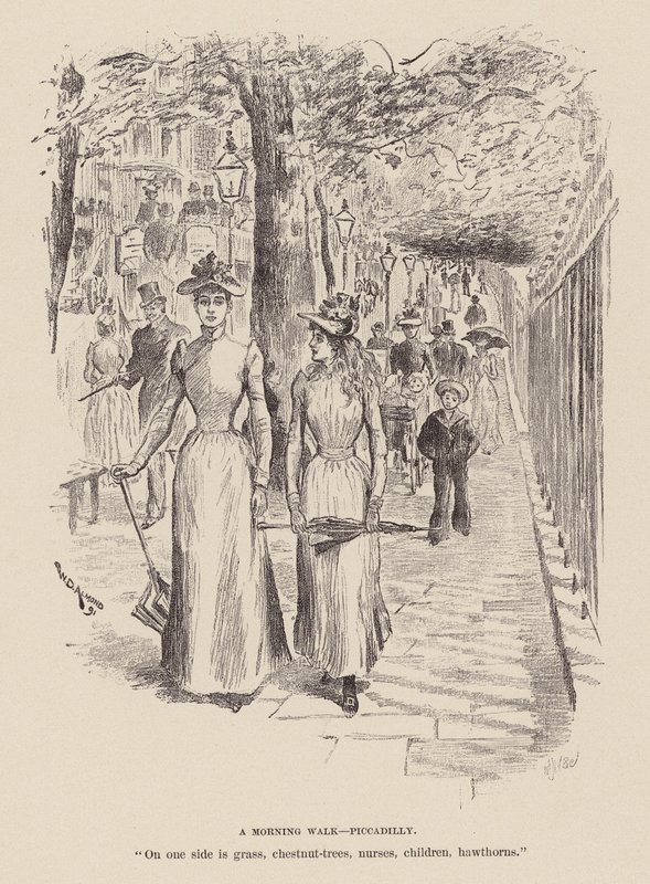En morgentur, Piccadilly (kobberstik) af William Douglas Almond