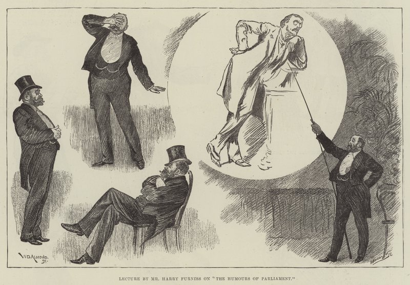 Foredrag af hr. Harry Furniss om The Humors of Parliament af William Douglas Almond