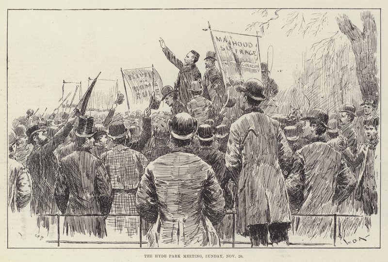 Hyde Park Meeting, søndag den 20. november af William Douglas Almond