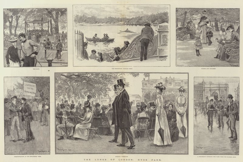 Lungerne i London, Hyde Park af William Douglas Almond