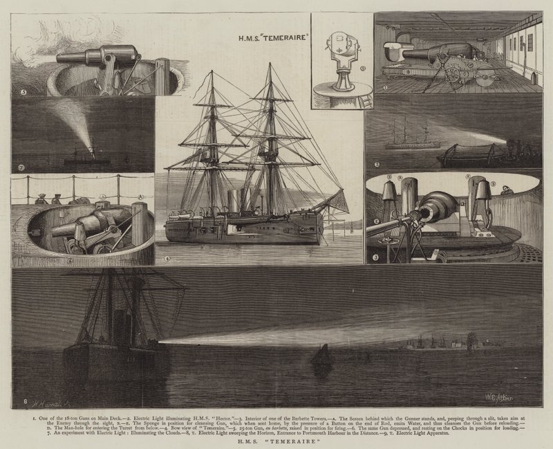 HMS Temeraire af William Edward Atkins
