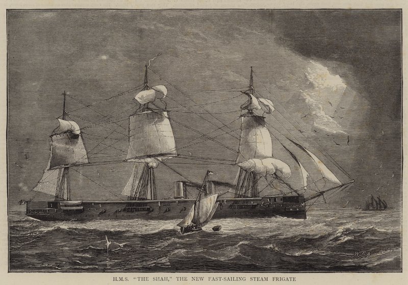 HMS Shahen, den nye hurtigsejlende dampfregat af William Edward Atkins