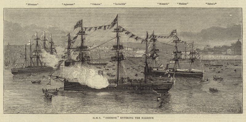 HMY Osborne på vej ind i havnen af William Edward Atkins