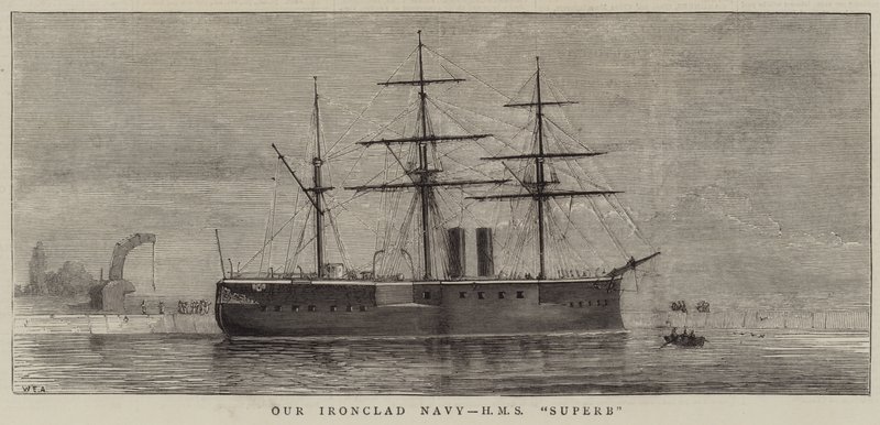 Vores jernbeklædte flåde, HMS Superb af William Edward Atkins