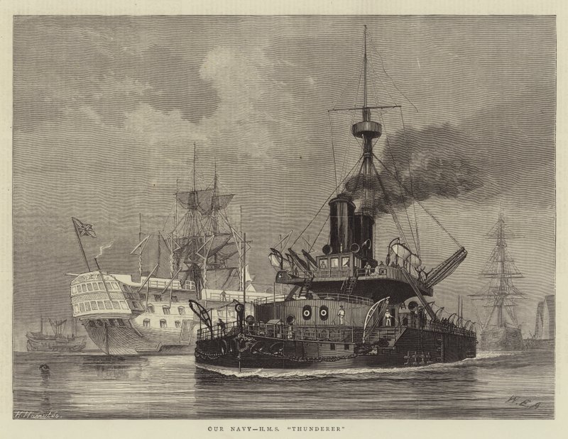 Vores flåde, HMS Thunderer af William Edward Atkins