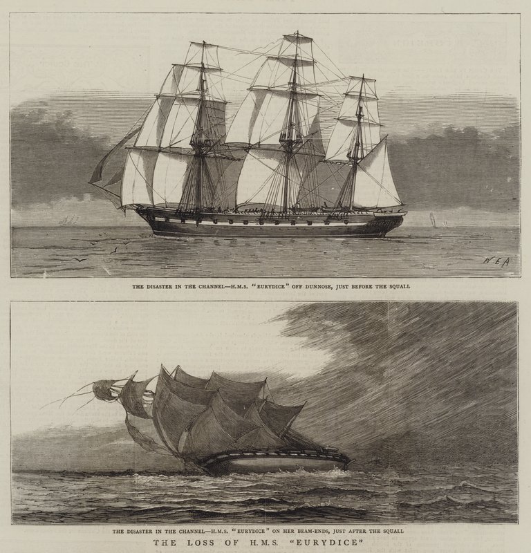 Tabet af HMS Eurydice af William Edward Atkins