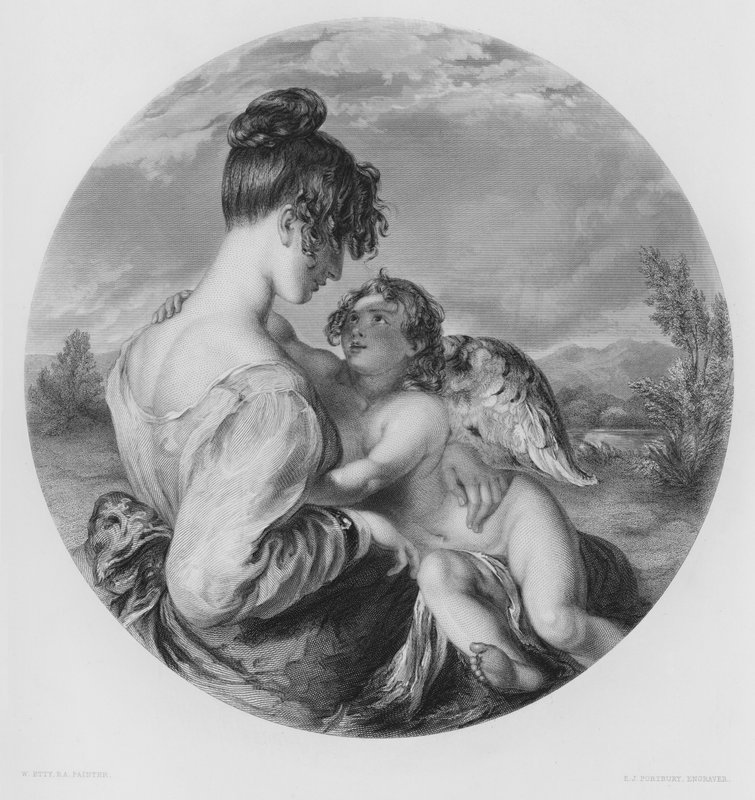 The Dangerous Playmate, fra billedet i Vernon Gallery (gravering) af William Etty