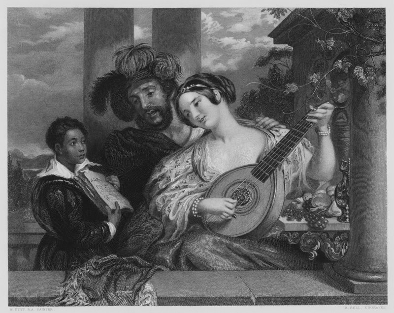 Duetten, fra billedet i Vernon Gallery (gravering) af William Etty