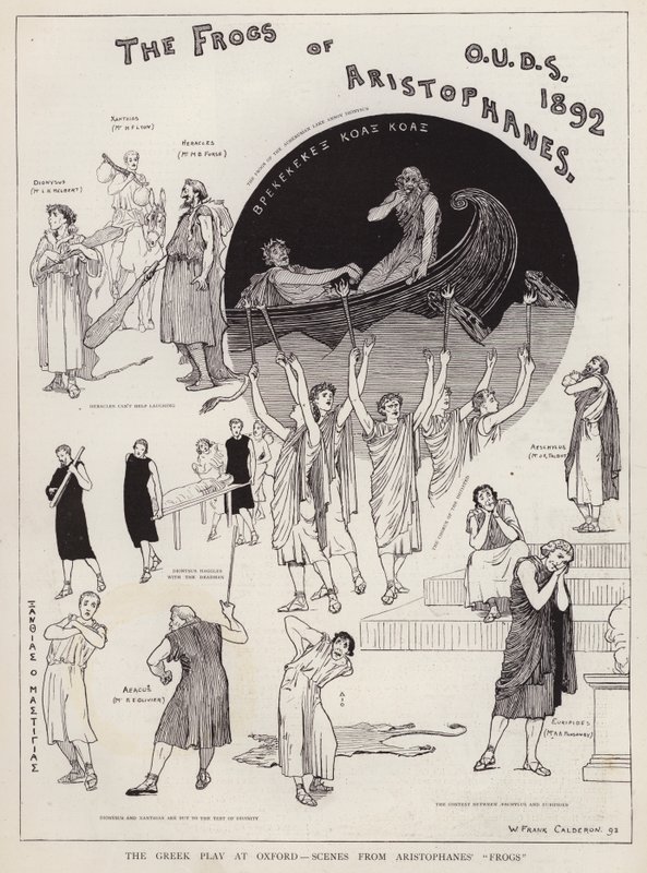 Scener fra en produktion af Aristophanes