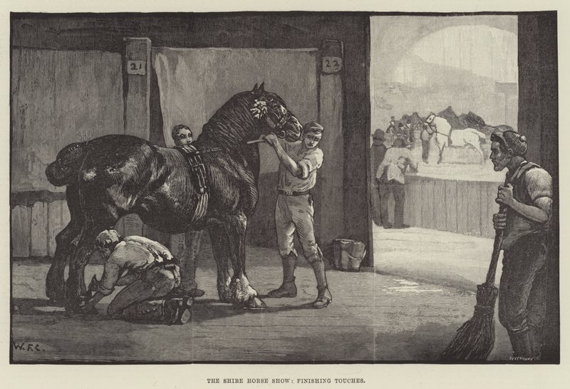 The Shire Horse Show, finpudsning af William Frank Calderon