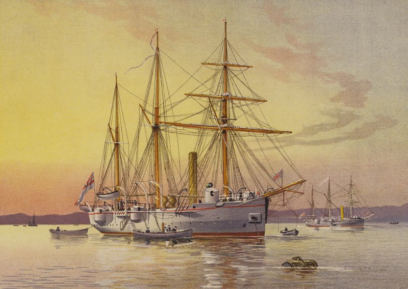 HMS Bramble, 1. klasses kanonbåd af William Frederick Mitchell
