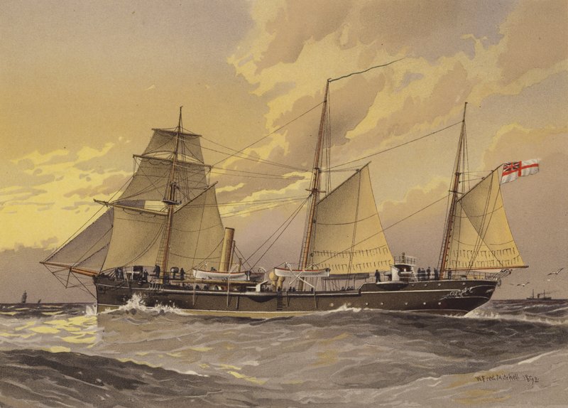 HMS Thrush, 1. klasses kanonbåd af William Frederick Mitchell