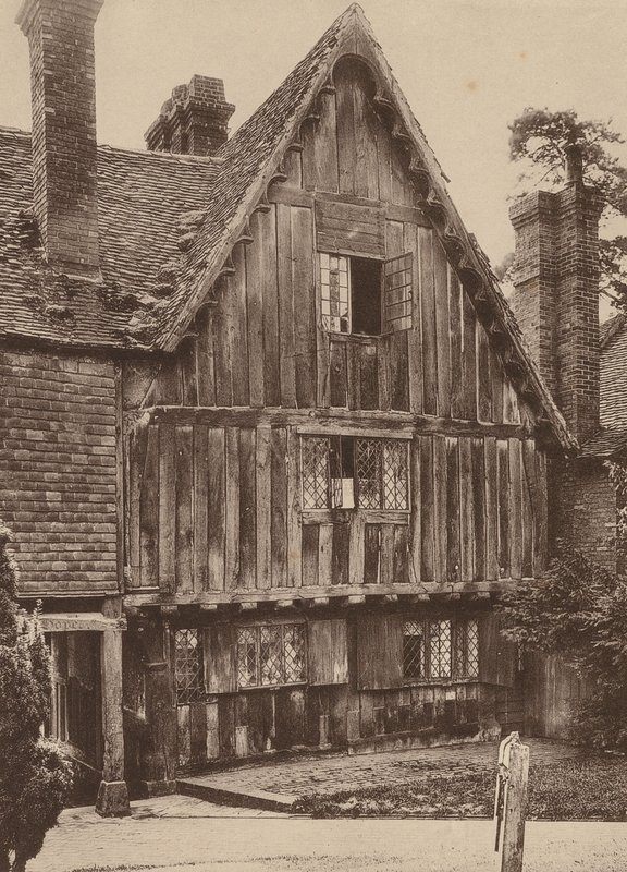 På kirkegården, Penshurst, Kent (s/h-foto) af William Galsworthy Davie