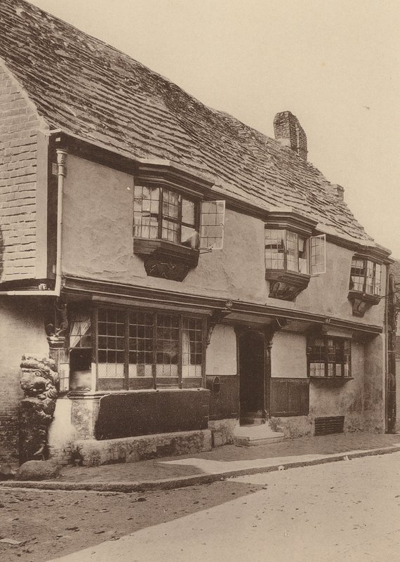 Star Inn, Alfriston, Sussex (s/h-foto) af William Galsworthy Davie