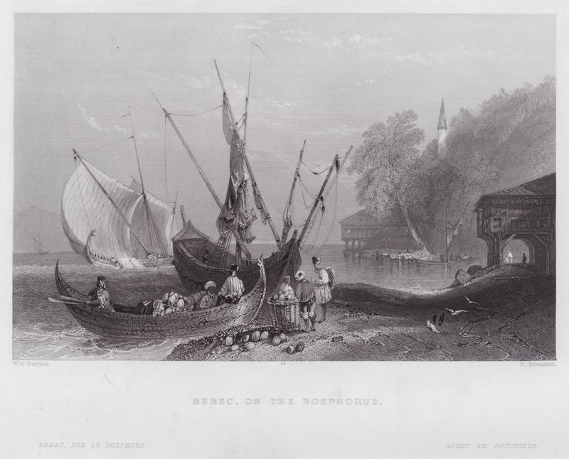 Bebec, ved Bosporus (gravering) af William H. Bartlett