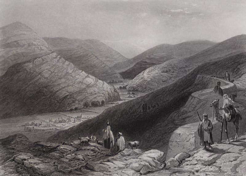 Etham, nær Betlehem (gravering) af William H. Bartlett