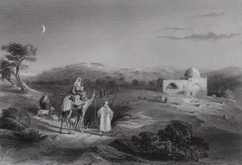 Rachels grav, nær Betlehem (gravering) af William H. Bartlett