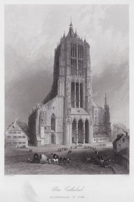 Ulm Cathedral (gravering) af William H. Bartlett