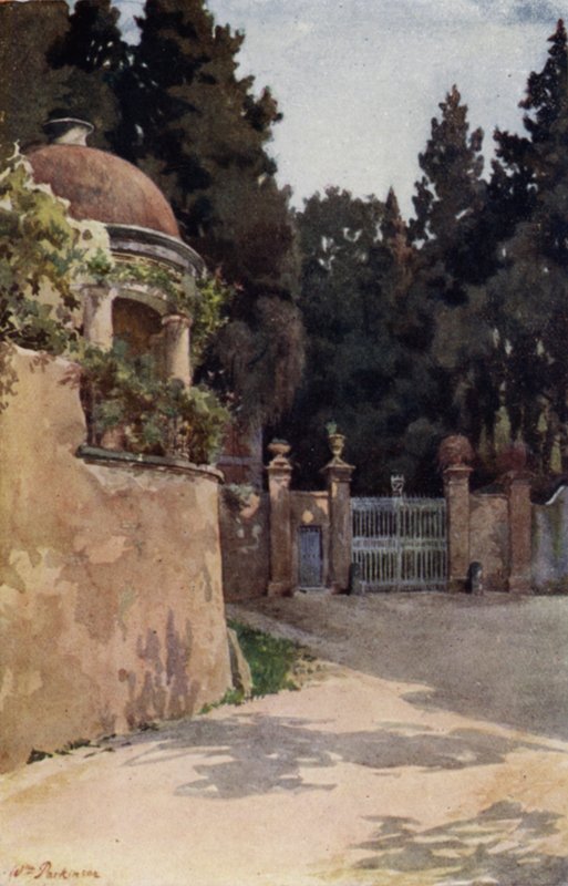The Boboli, Firenze (farve litho) af William H. Parkinson