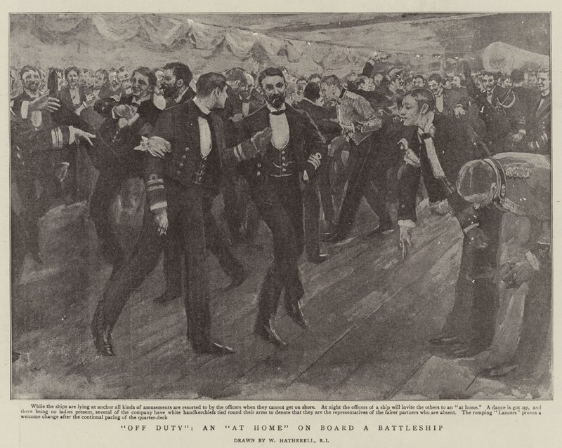 Off Duty, en hjemme om bord på et slagskib af William Hatherell