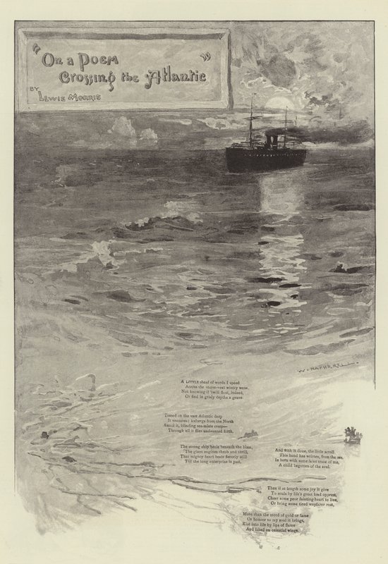 Om et digt på vej over Atlanten, af Lewis Morris af William Hatherell