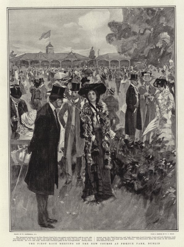 Det første løbsmøde på den nye bane i Phoenix Park, Dublin af William Hatherell