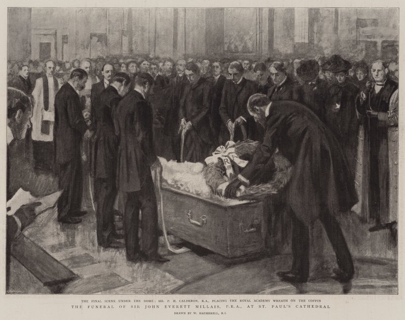 Sir John Everett Millais begravelse, PRA, ved St Paul