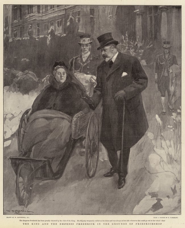 Kongen og Kejserinde Frederik på Friedrichshofs grund af William Hatherell