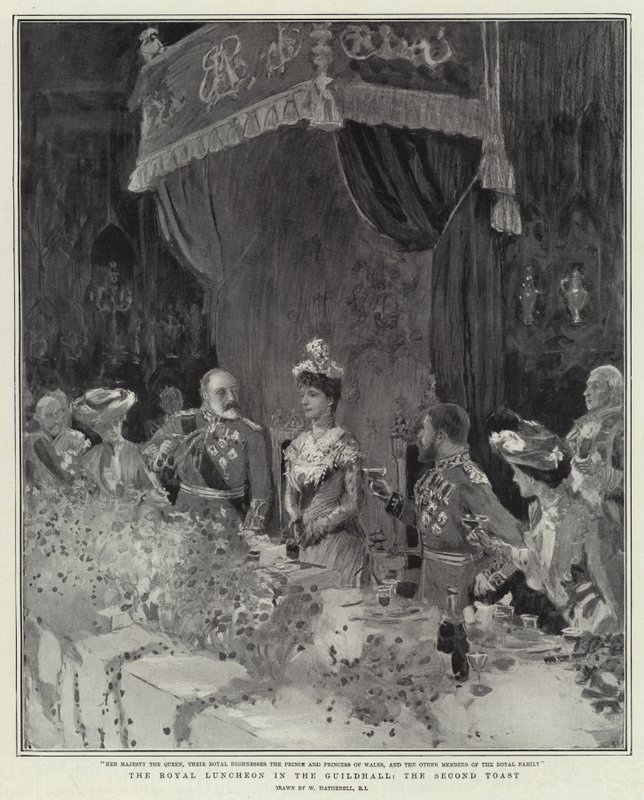 Den kongelige frokost i Guildhall, den anden skål af William Hatherell