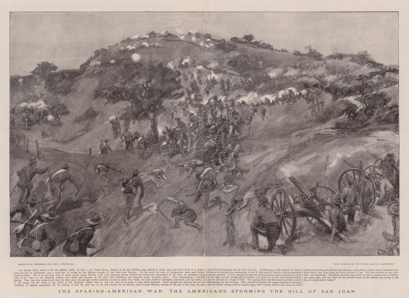 Den spansk-amerikanske krig stormede amerikanerne San Juan-bakken af William Hatherell