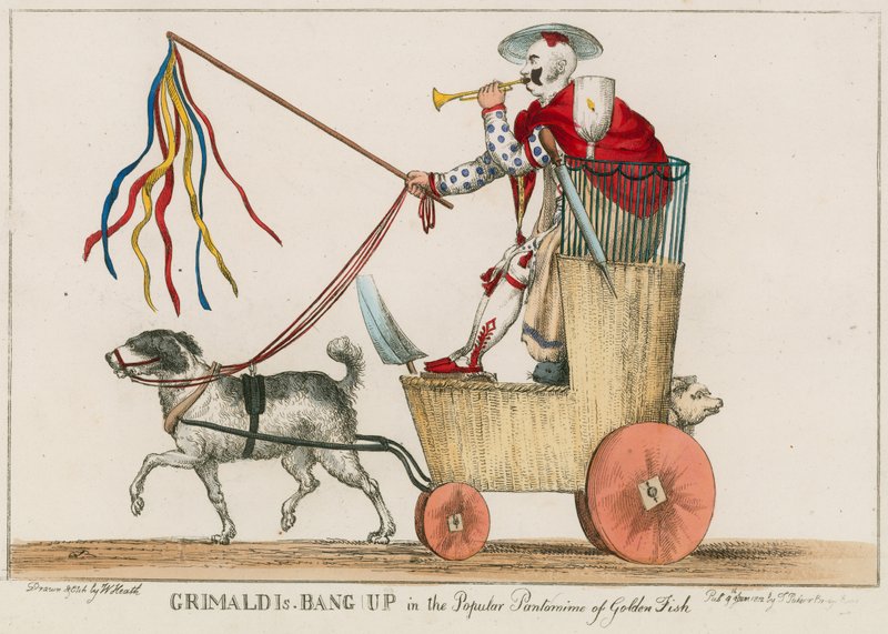 Joseph Grimaldis Bang Up i den populære pantomime af Golden Fish af William Heath