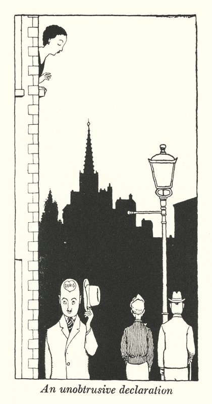 En diskret erklæring (litho) af William Heath Robinson