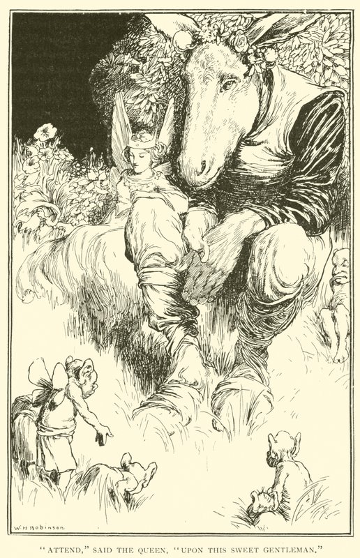 Kom, sagde dronningen, til denne søde herre af William Heath Robinson