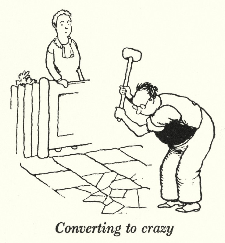 Konvertering til skør (litho) af William Heath Robinson