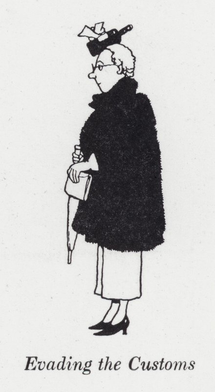 Undgå tolden (litho) af William Heath Robinson