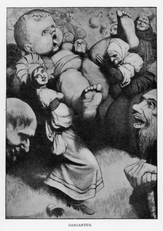 Gargantua (litho) af William Heath Robinson
