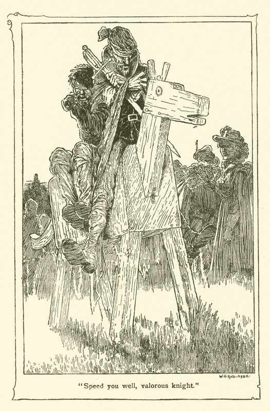 Illustration til Don Quixote (litho) af William Heath Robinson
