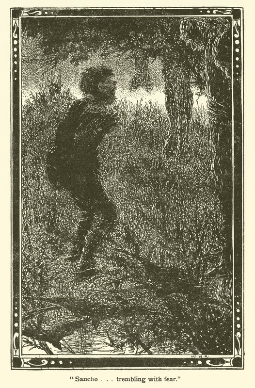 Illustration til Don Quixote (litho) af William Heath Robinson