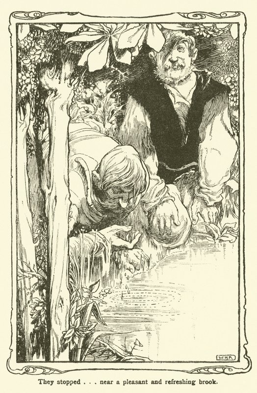 Illustration til Don Quixote (litho) af William Heath Robinson